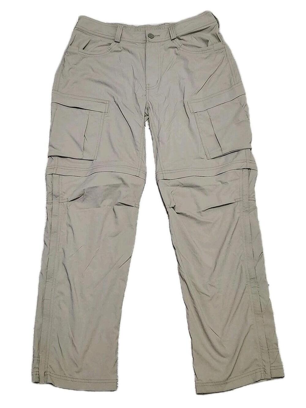 REI Coop Pants Mens 34 X 32 Sahara Convertible Pants Khaki Zip Away To Shorts